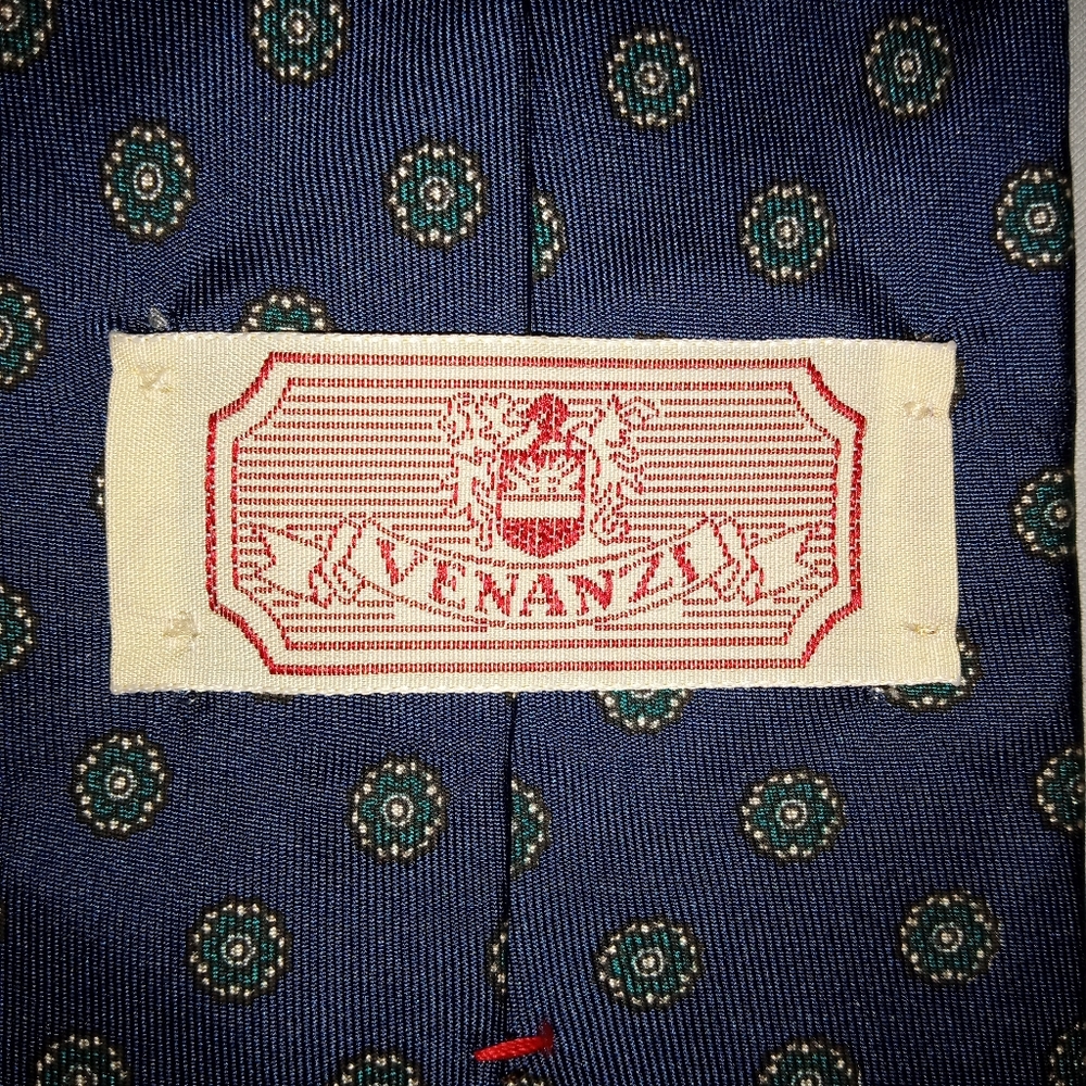 TIE "VENANZI" MENS Italian Made, 💯% SILK "' w POCKET SQUARE